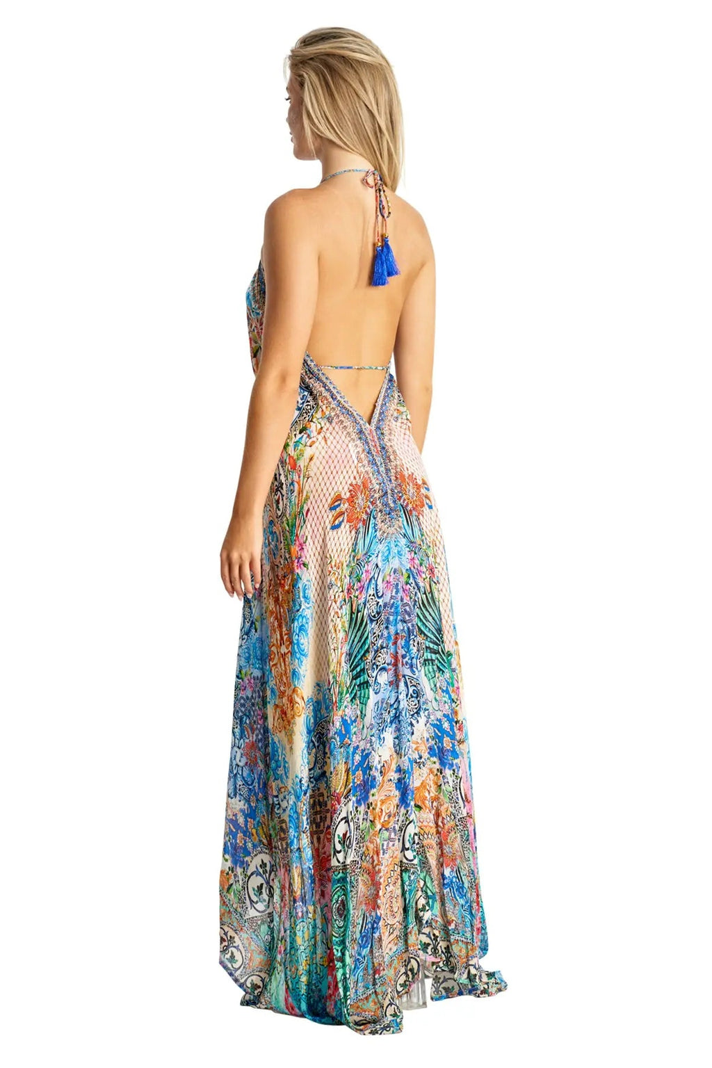 Halter Maxi Resort Dresses for Women