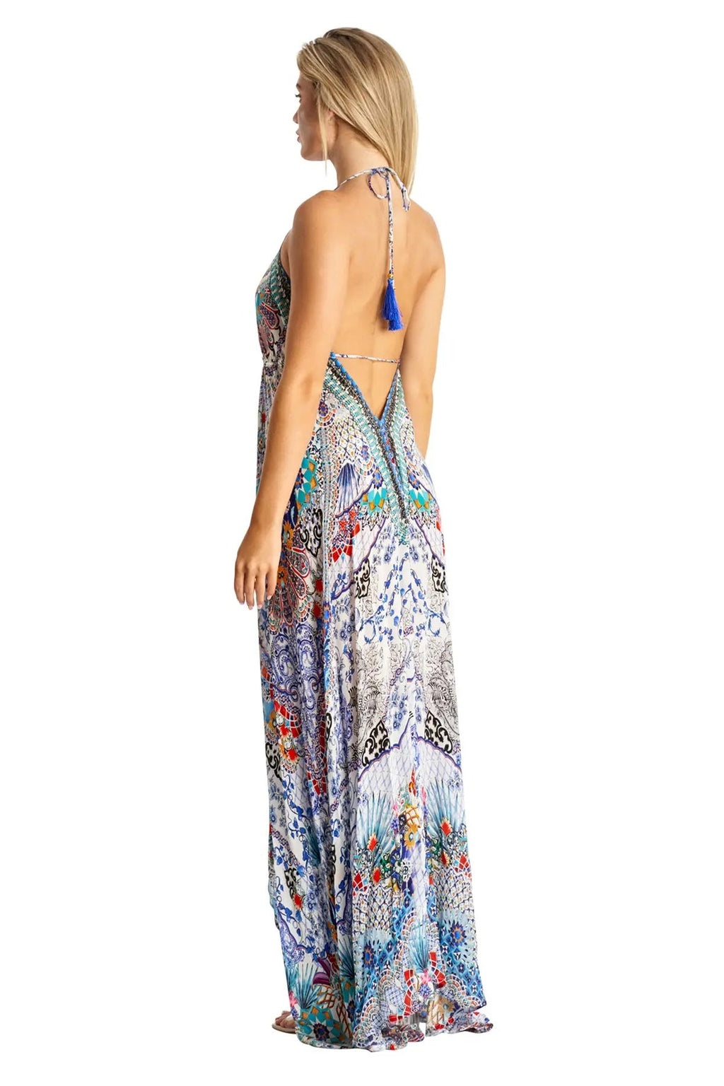 Halter Maxi Resort Dresses for Women