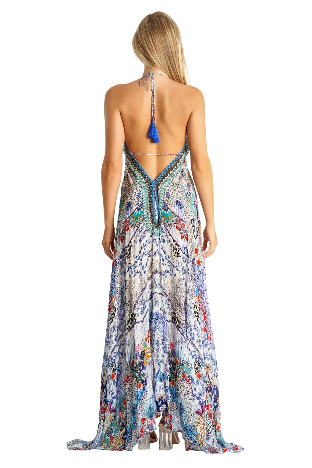 Halter Maxi Resort Dresses for Women