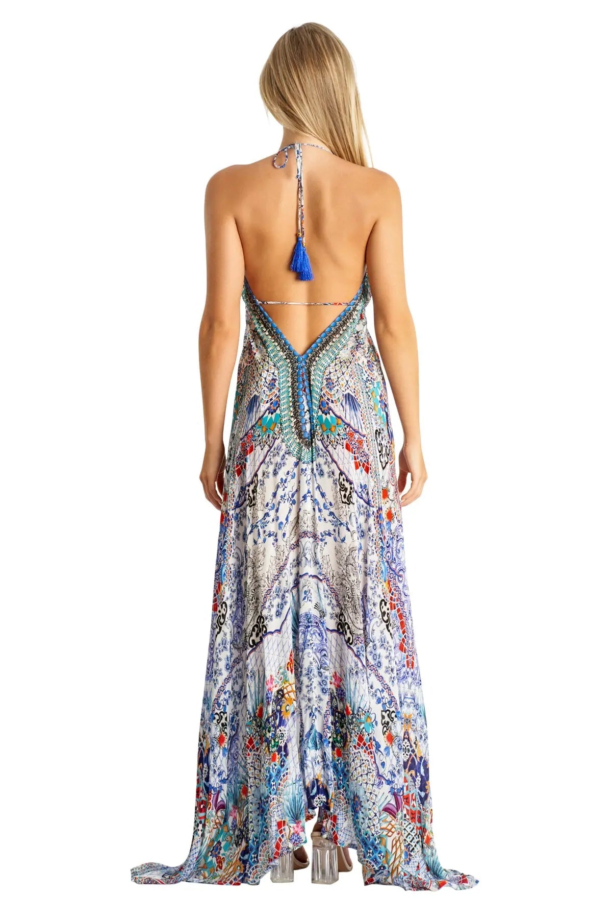 Halter Maxi Resort Dresses for Women