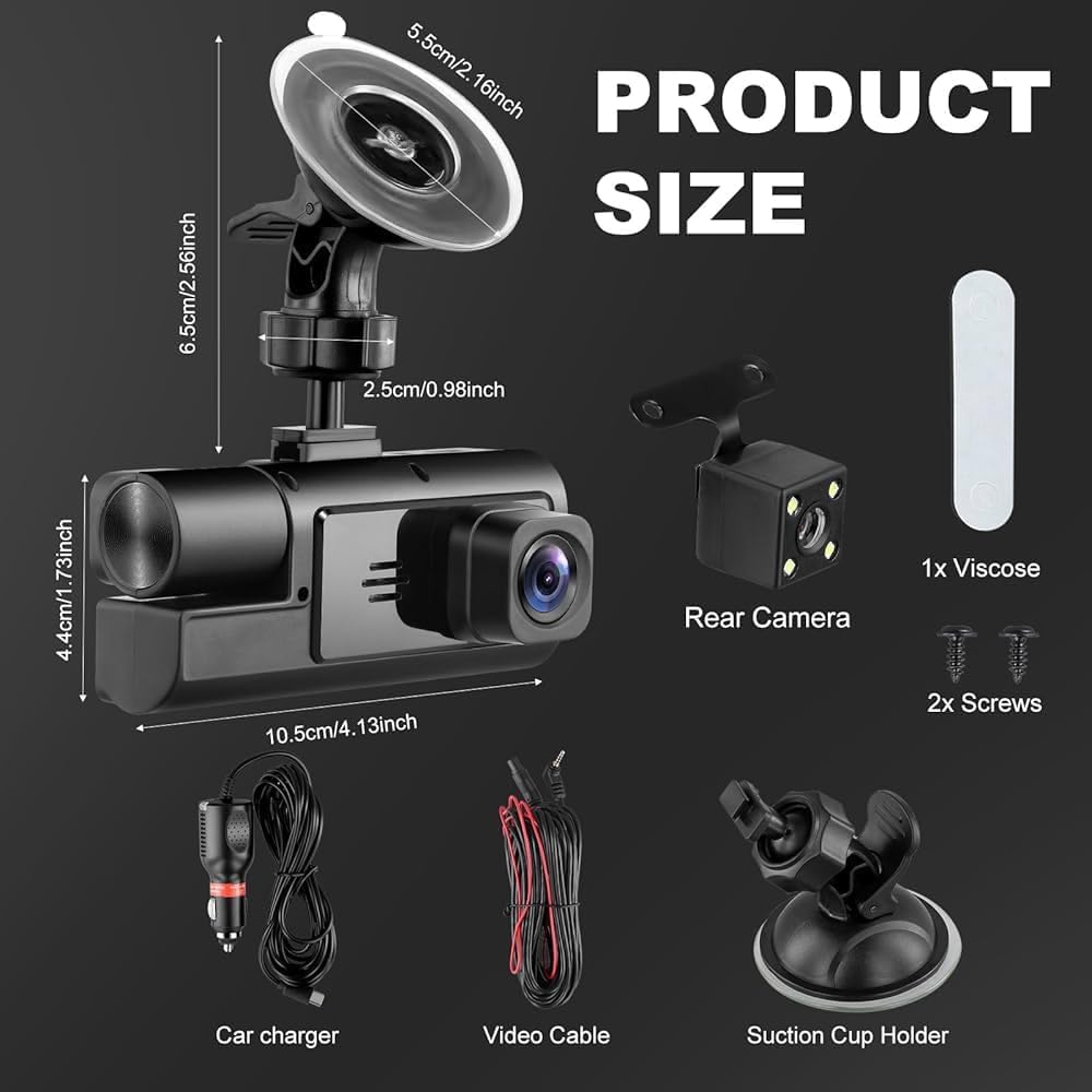 Smart Driving Recorder Vehicle Blackbox DVR, 4K Full HD, G-Sensor, Loop Recording