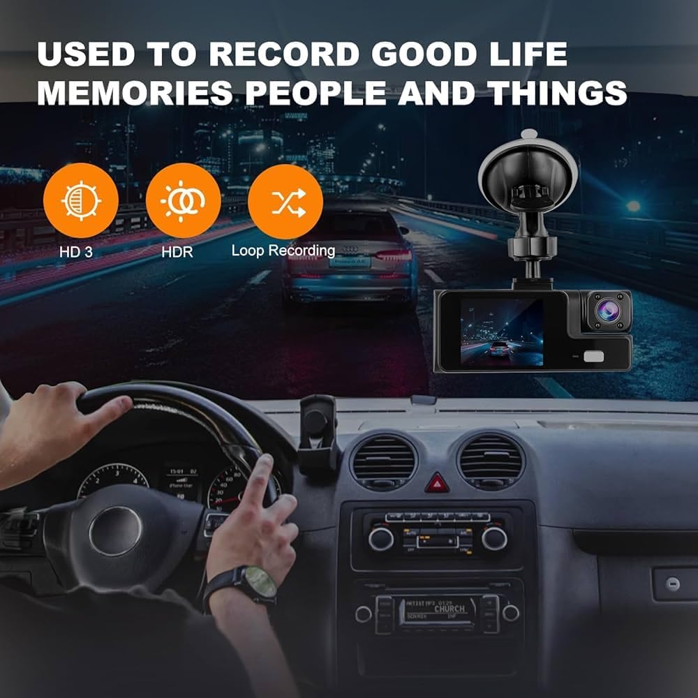 Smart Driving Recorder Vehicle Blackbox DVR, 4K Full HD, G-Sensor, Loop Recording