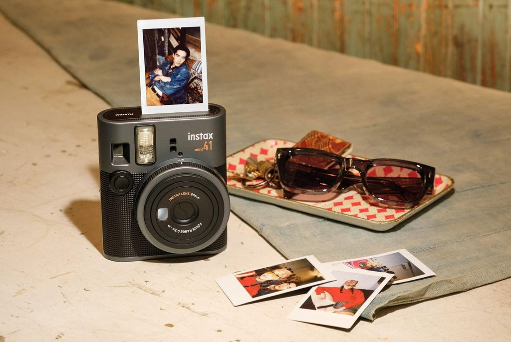 Fujifilm Instax Mini 41 Film Camera, Black/Grey
