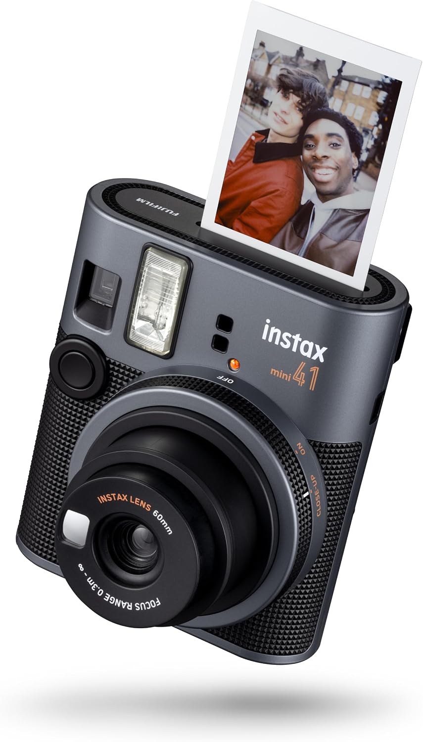 Fujifilm Instax Mini 41 Film Camera, Black/Grey