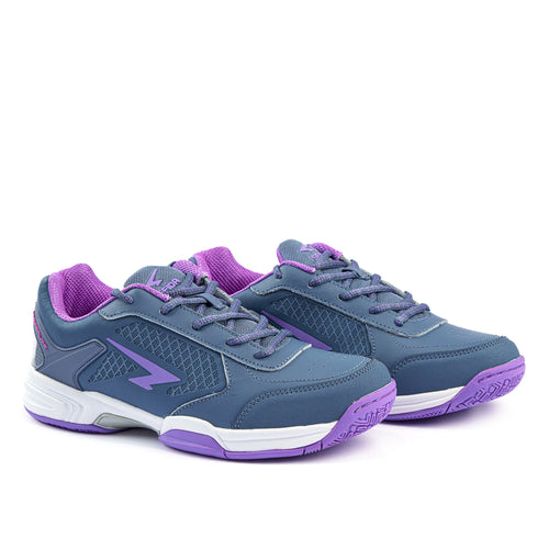 Defend Ladies Netball Shoes - Steel/Purple