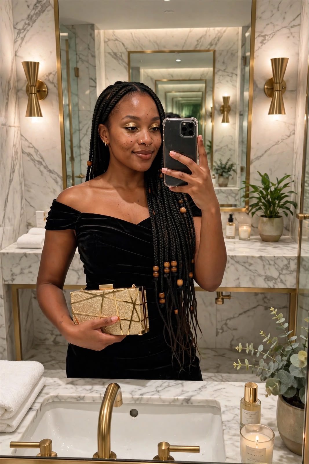 EUNICOZY Aurora Clutch - Glam Evening Box Bag.