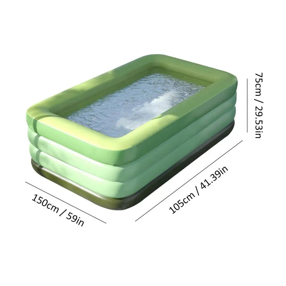 Inflatable Swimming Pool For Kids (150X105Cm)