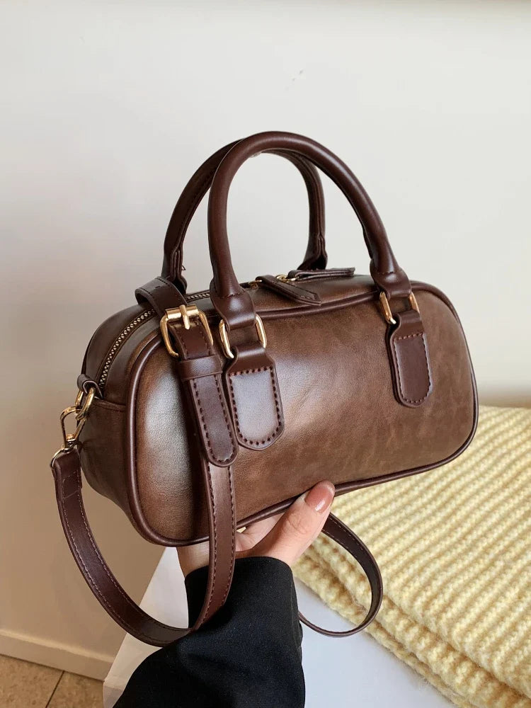 Retro Bowling Shoulder Handbag