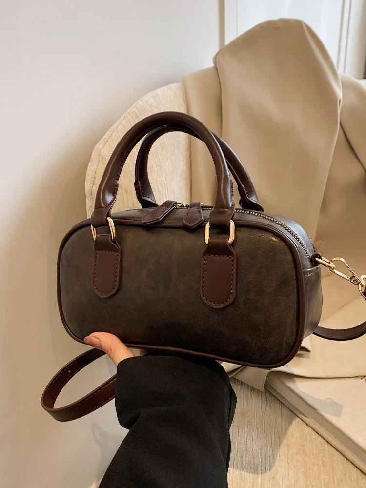 Retro Bowling Shoulder Handbag