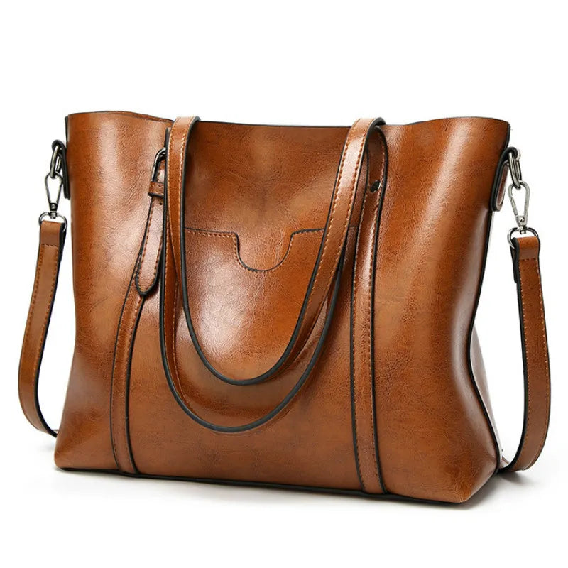 Vintage Leather Shoulder Handbag