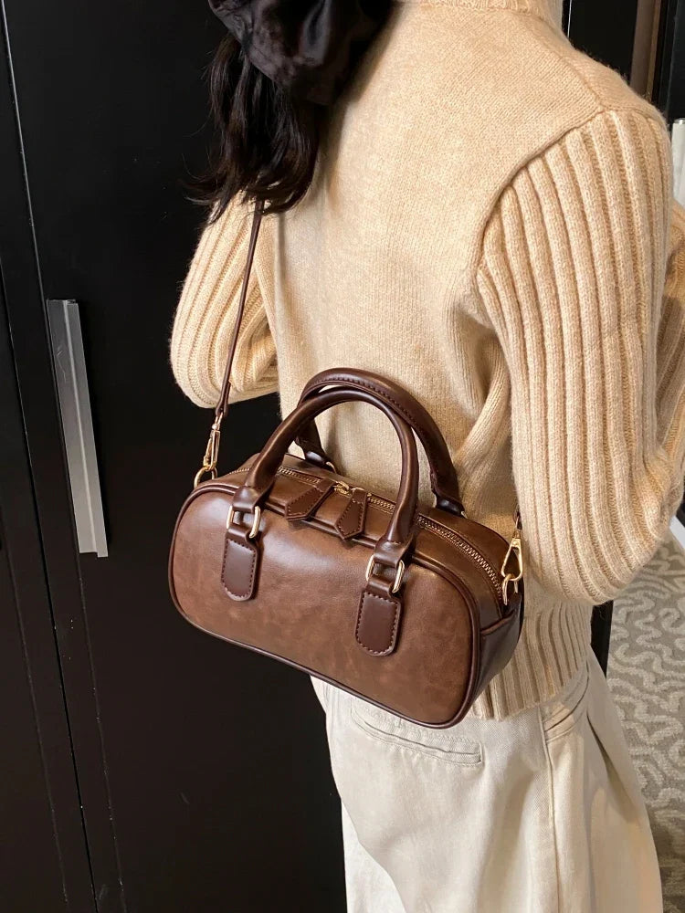 Retro Bowling Shoulder Handbag