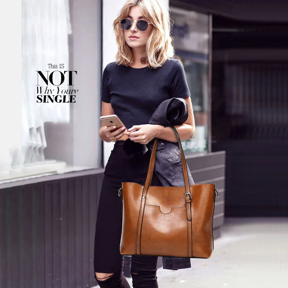 Vintage Leather Shoulder Handbag