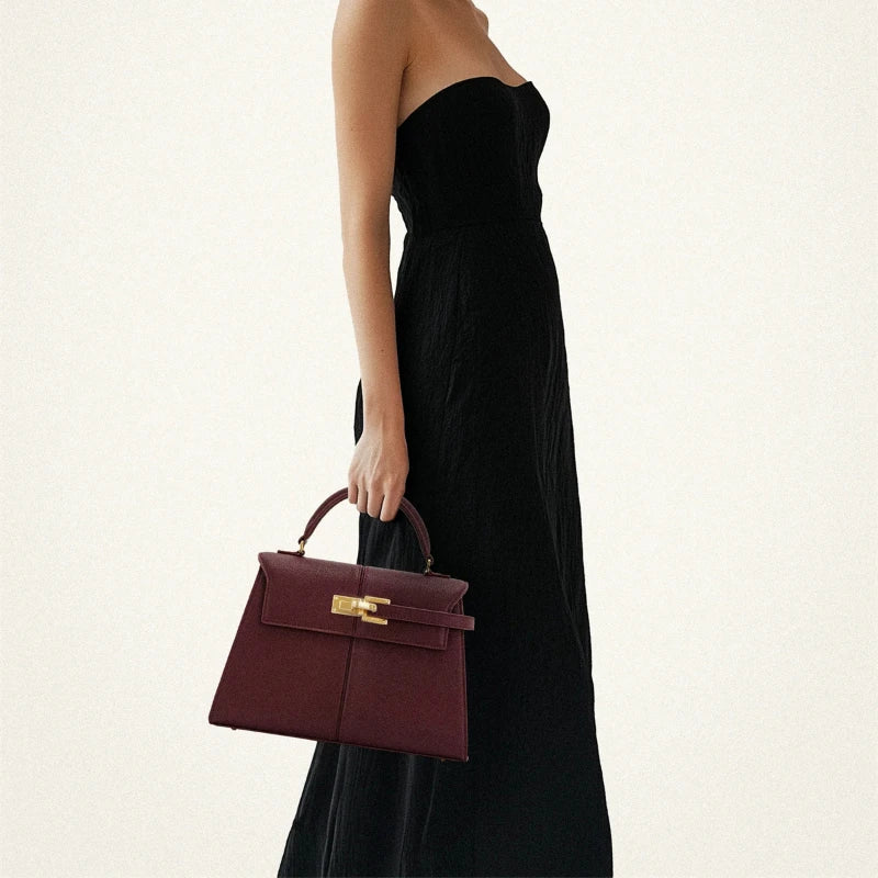 Womens Handbag Crossbody Bag (Wine Red)