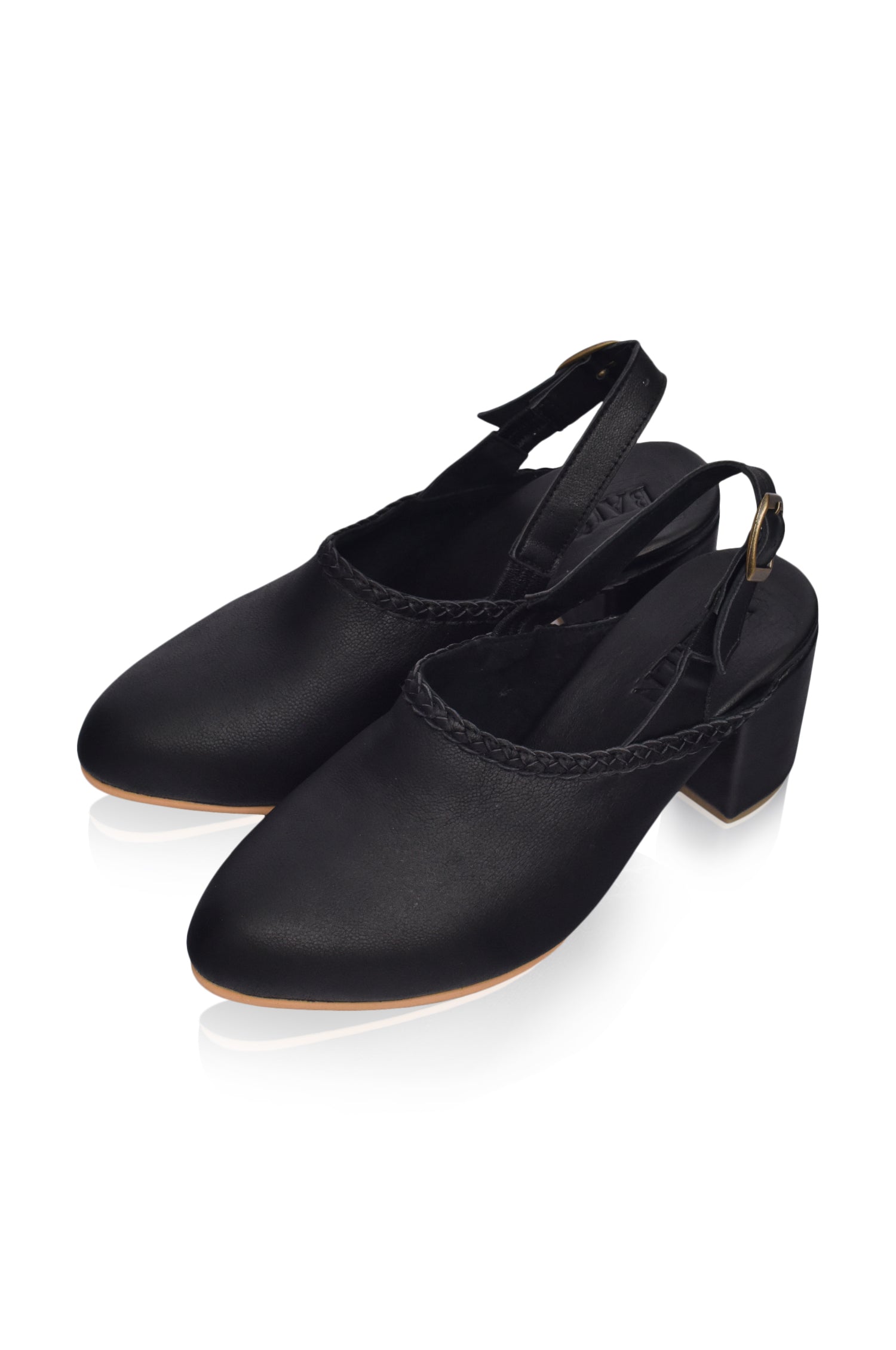 Savage Leather Slingback Heels