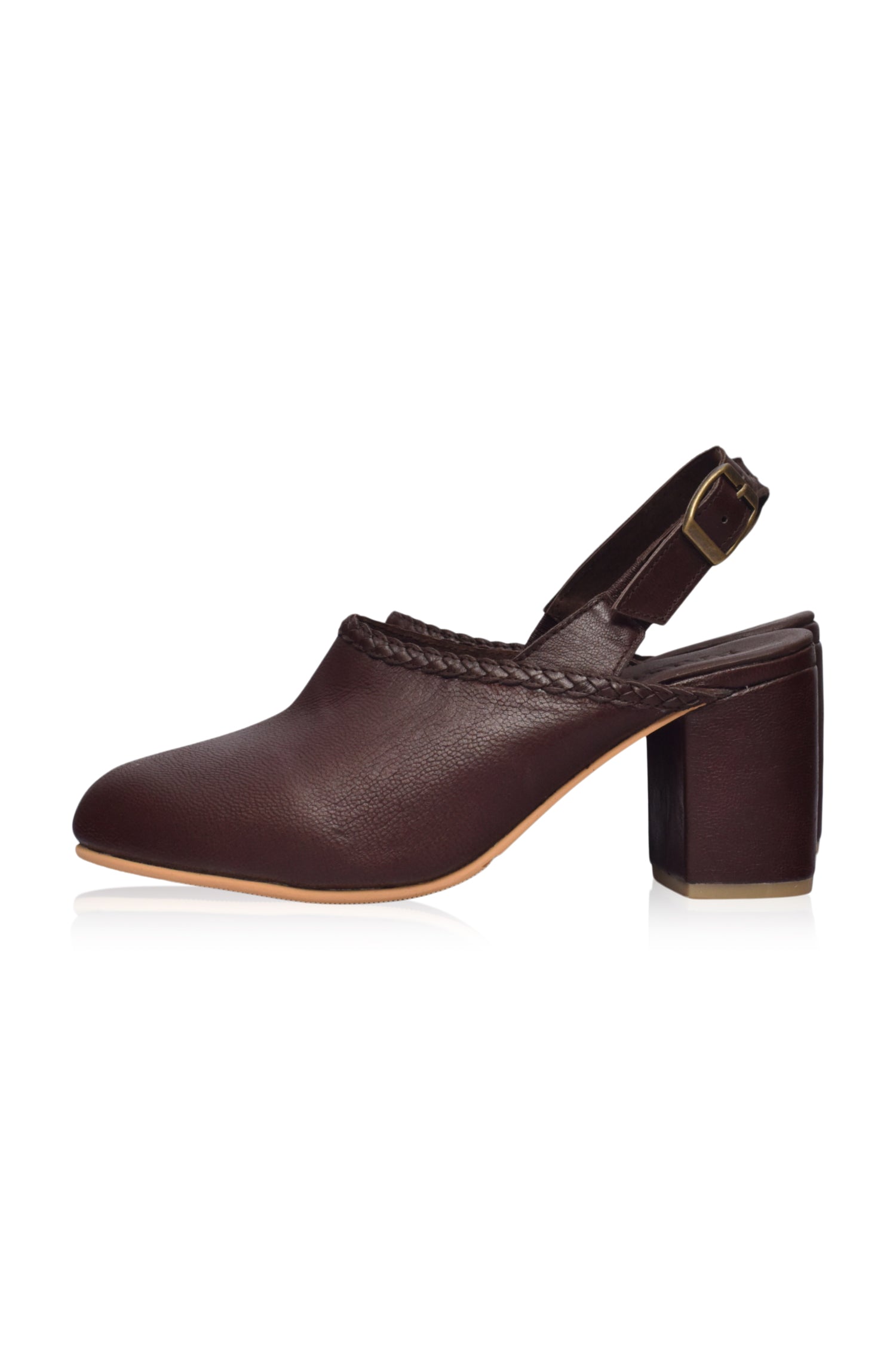 Savage Leather Slingback Heels