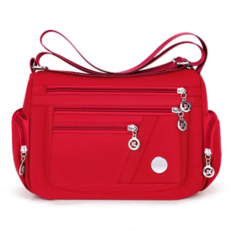 Ladies Handbag Crossbody Travel Bag (Red)