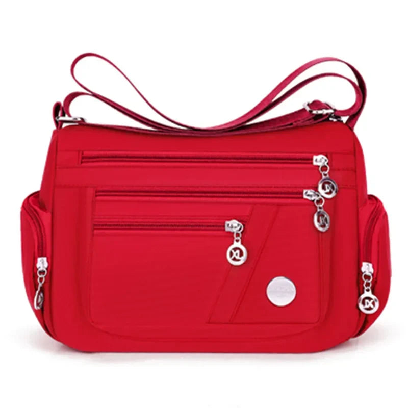 Ladies Handbag Crossbody Travel Bag (Red)