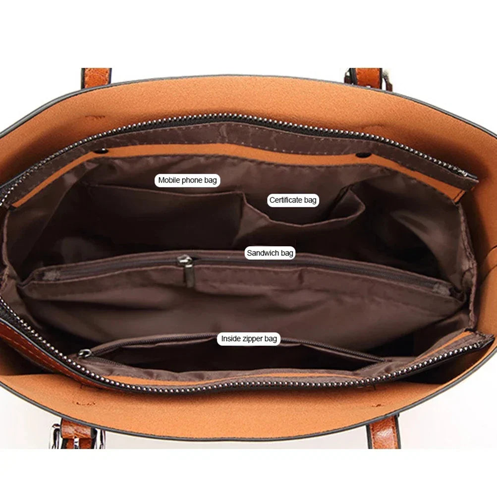 Vintage Leather Shoulder Handbag