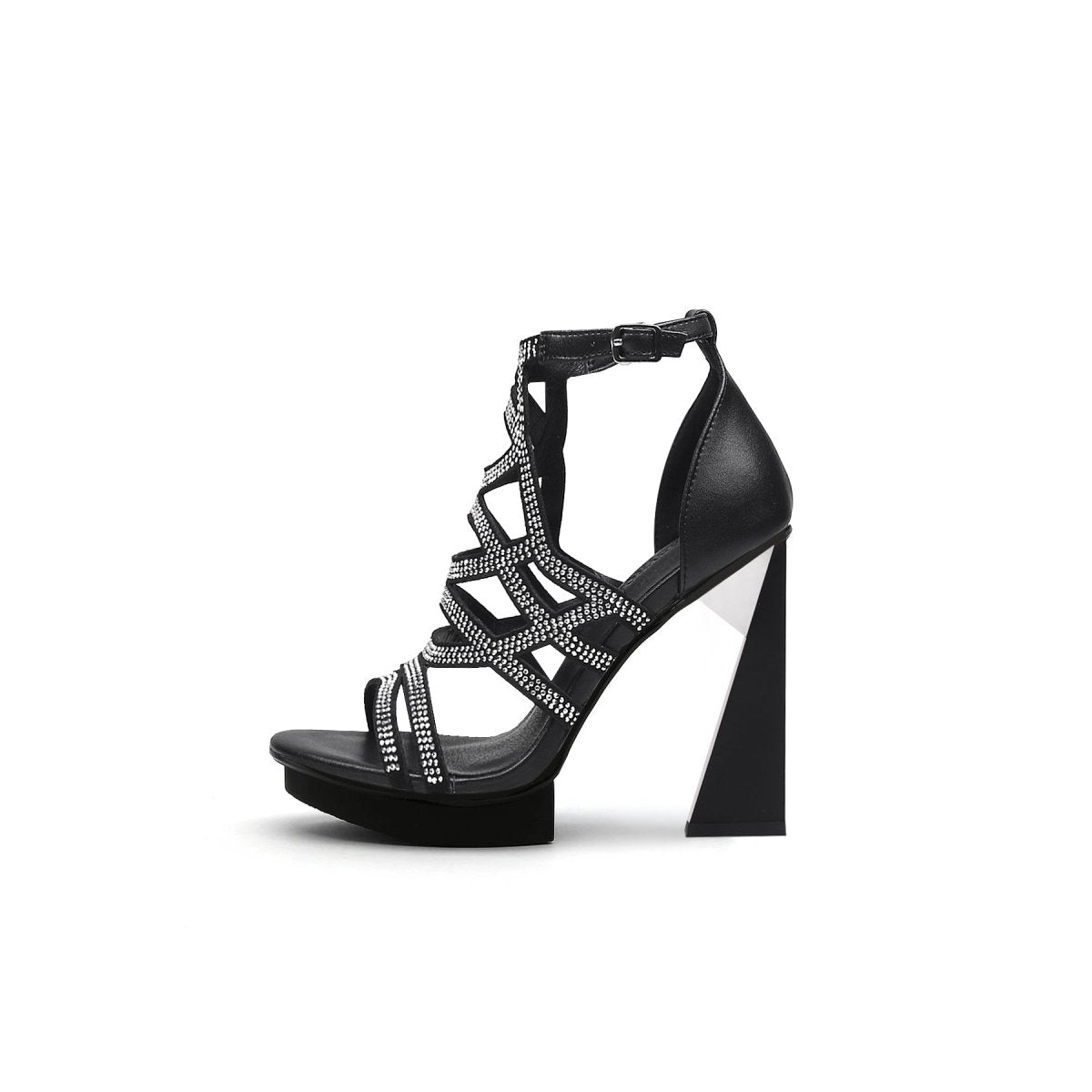 Beaded Strappy Skyline High Heels