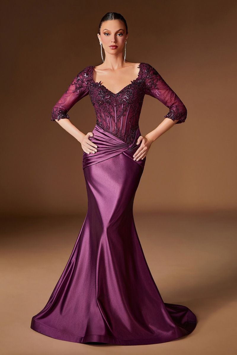 Elegant Embellished Formal Long Special Occasion Gown Detailed CDCD731