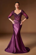 Elegant Embellished Formal Long Special Occasion Gown Detailed CDCD731