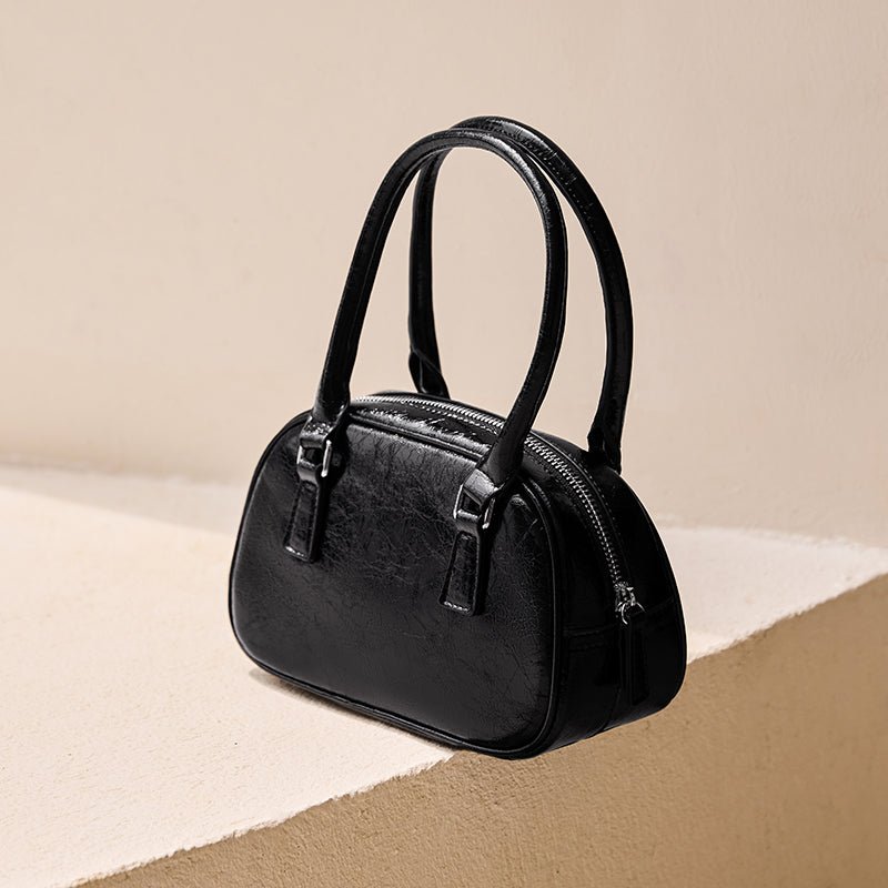 Harlow Glossy Mini Bowling Handbag