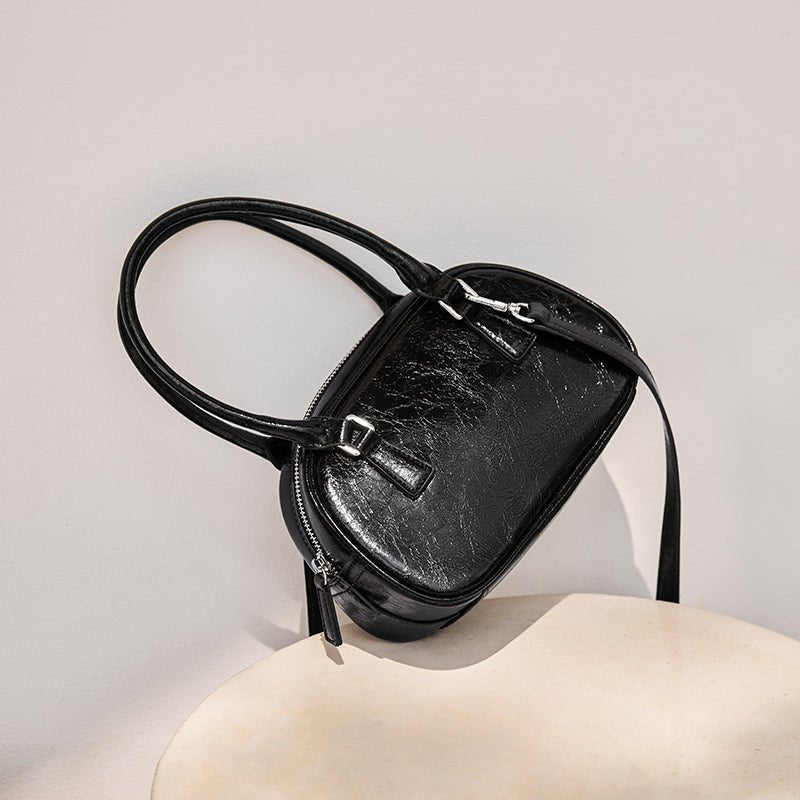 Harlow Glossy Mini Bowling Handbag